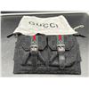 Image 2 : Gucci “Style”  Black Belt Bag with Dual Front Pockets and Adjustable Strap