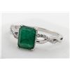 Image 1 : 2.1 ct Certified Silver Emerald gemstone RIng ($3,428 Appraisal)