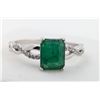 Image 2 : 2.1 ct Certified Silver Emerald gemstone RIng ($3,428 Appraisal)