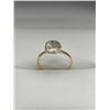 Image 1 : Gold Plated Ring Featuring Transparent Gemstone with 925 Marking