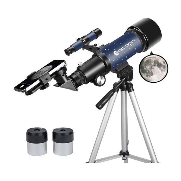 Eaconn 70mm Aperture 400mm Telescope with Tripod and Phone Adapter