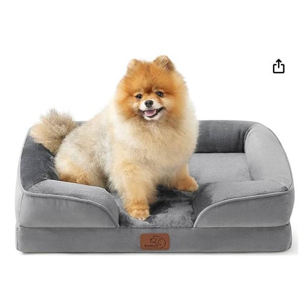 Bedsure Orthopedic Dog Bed – Bolster Dog Sofa Beds 89cmx63cm