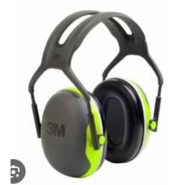 3M PELTOR X4A Ear Protection, Black/Green Over-the-Head Design