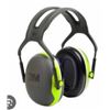 Image 1 : 3M PELTOR X4A Ear Protection, Black/Green Over-the-Head Design
