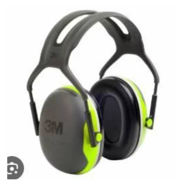 3M PELTOR X4A Ear Protection, Black/Green Over-the-Head Design