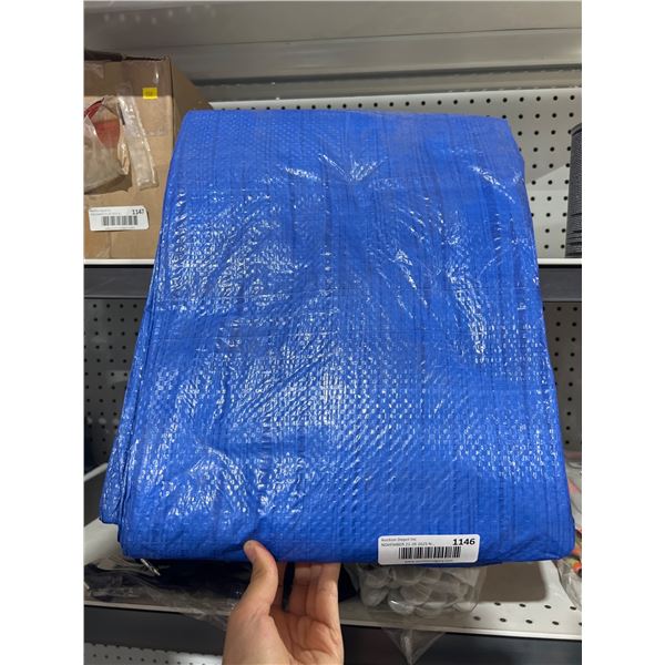 Blue Multi-Purpose Tarp With Reinforced Grommets