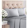 Image 1 : Comfy Bamboo World Celeste 9900 Series 4-Piece King Sheet Set Grey