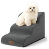 Image 1 : Cozy Kiss Dog Stairs for Small Dogs 15.7″ H, Curved Dog Step for Puppy, Older Cat, Medium P
