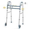Image 1 : Medical King Aluminum Lightweight Walker with Wheels, Rolling Walker