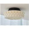 Image 1 : White Milk Glass Ceiling Light Fixture, Flush Mount Lighting