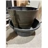 Image 2 : Lot of Feed Bin (26″W x 10″T) And Planter Pot (22″W x 20″T)