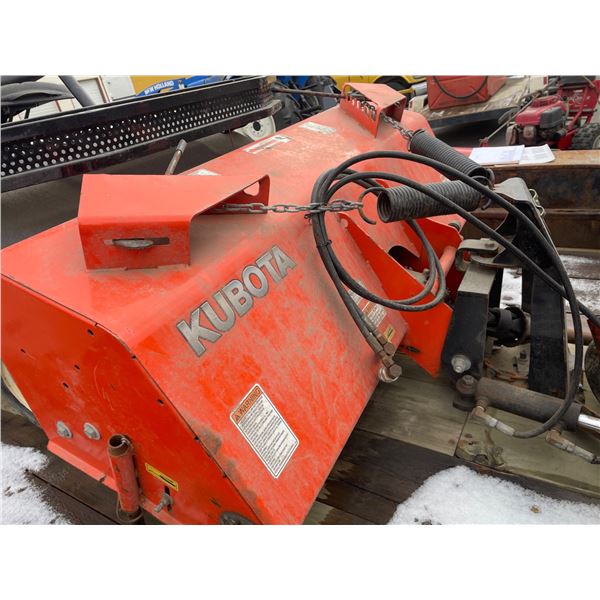Kubota L2162 Rotary Broom Attachment with Hydraulic Connections
