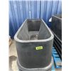 Image 1 : Lot of 5 Rectangular Black Industrial Tub Measuring Approximately 24 in by 72 in