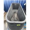 Image 3 : Lot of 5 Rectangular Black Industrial Tub Measuring Approximately 24 in by 72 in