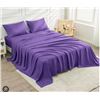 Image 1 : Comfy Bamboo World 4-Piece King Sheet Set in Purple