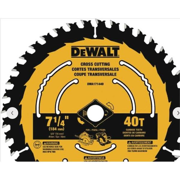 DeWALT 7-1/4 Inch Circular Saw Blade, 40T, Model DW3191