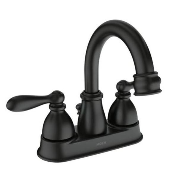 Moen Caldwell WS84667BL Two-Handle Bathroom Faucet in Matte Black