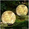 Image 1 : Homebase Solar Crackle Ball Glass LED Lights – Lot of 2