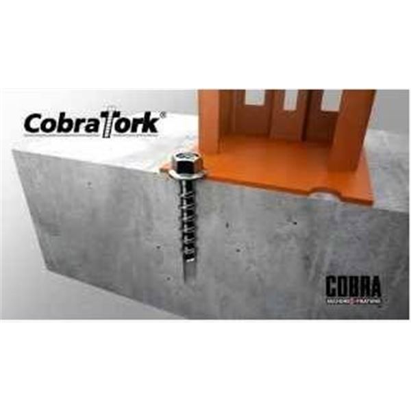15x50pc  Cobra Tork ZP 5/16-inch x 2-1/4 Anchors