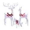 Image 1 : Automoris 3 Pack 4.67 FT Large Lighted Reindeer Christmas Decoration Outdoor Deer Family Set,245 Lig