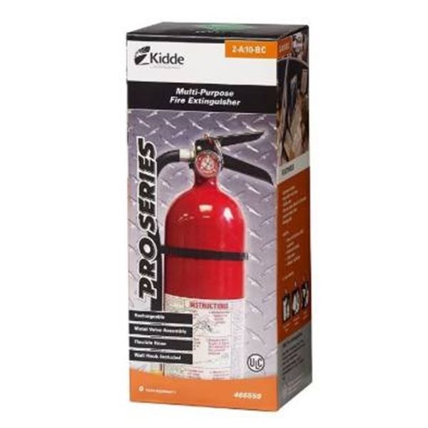 Kidde Pro Series 2-A:10-B:C Fire Extinguisher with Metal Valve and Flexible Hose