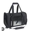 Image 1 : Black Mesh Lightweight Pet Carrier with Dual Zippers
