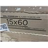 Image 5 : Lot of 4 Boxes Sirli Porselen Glazed Porcelain Tiles 15x60cm, 13 tiles/box ( 1.17sq m/box)