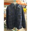 Image 2 : Zenthace Men’s Thick Flannel Shirt Jacket Lined Dark Blue XXL