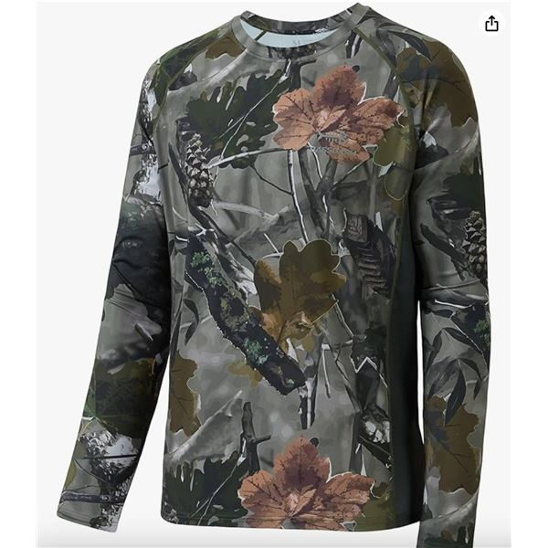 Bassdash Performance Apparel 4XL Camouflage Long-Sleeve Shirt With UPF50+ Protection