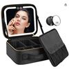 Image 1 : Portable Makeup Case With LED Mirror and Adjustable Dividers (Not exact as shown in stock photo, no 