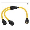 Image 1 : Power Cord Splitter, 3-Feet, 30 Amp, L14-30P to Two L14-30R