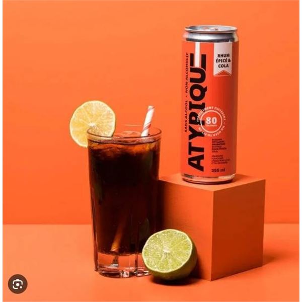 Atypique Non-Alcoholic Spiced Rum & Cola 12 x 355 mL Cans