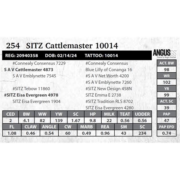 SITZ Cattlemaster 10014