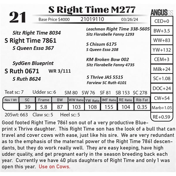 S Right Time M277