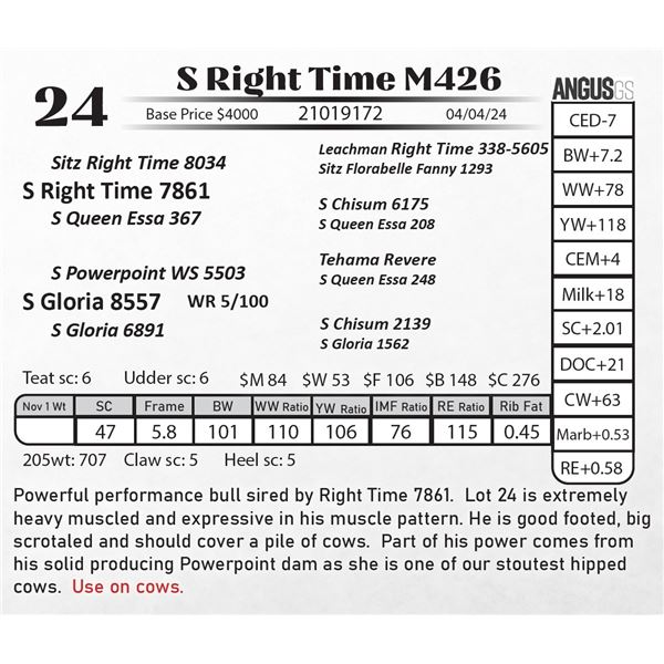 S Right Time M426