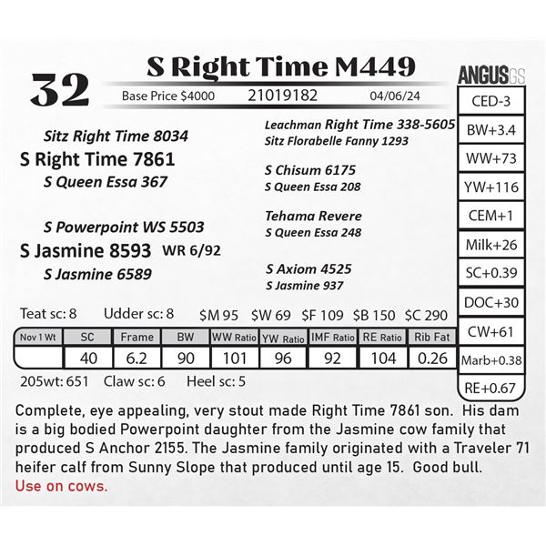 S Right Time M449