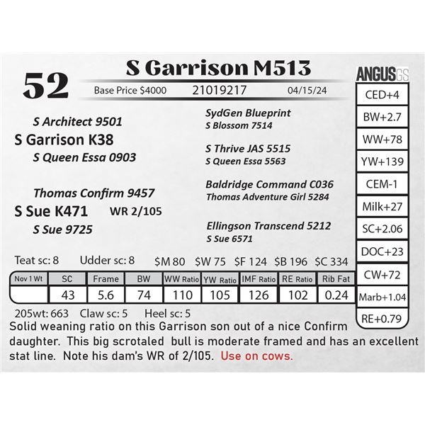 S Garrison M513