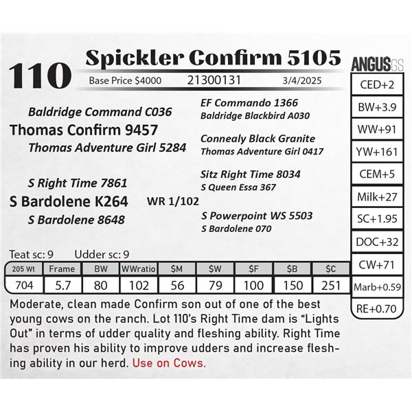 Spickler Confirm 5105