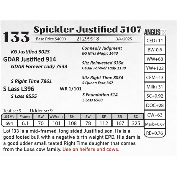 Spickler Justified 5107