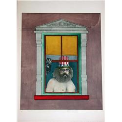 Richard Lindner, Poet, Signed Lithograph 