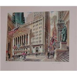 Kamil Kubik, The Stock Exchange, Signed Serigraph