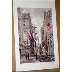 Kamil Kubik, Wall Street, Signed Serigraph