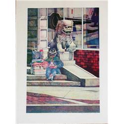 Gregory Johnson, San Francisco Ragman, Lithograph