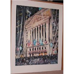 Kamil Kubik, NYSE-200th ANNIV, Signed Serigraph