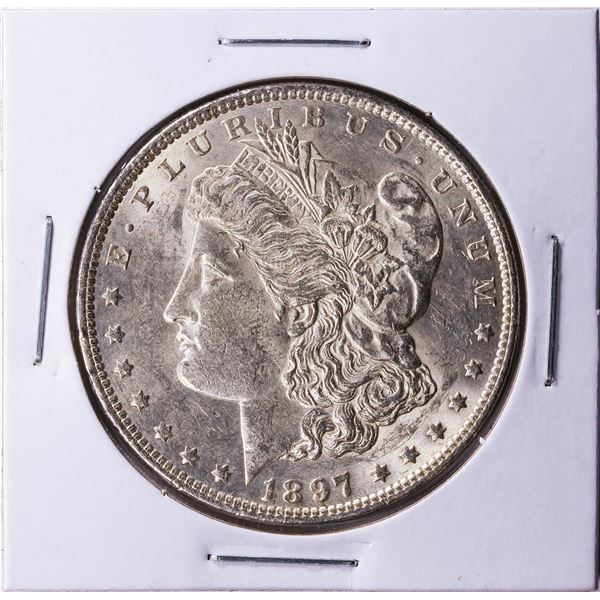1897 $1 Morgan Silver Dollar Coin CH BU