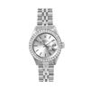 Image 2 : Rolex Ladies Stainless Steel Silver Index Diamond Bezel Date Wristwatch