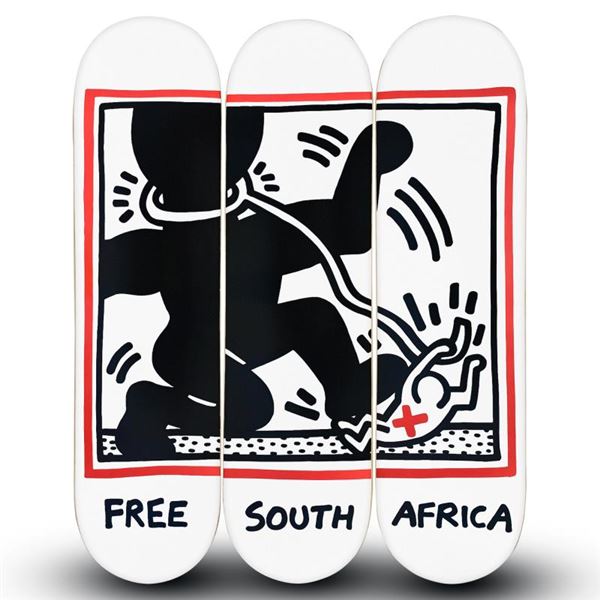 Free South Africa by Keith Haring (1958-1990)