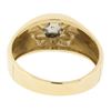 Image 2 : Men's 14K TT Gold 0.20 ctw Round Brilliant Diamond Belcher Cluster Solitaire Rin