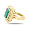 Image 2 : 7.73 ctw Emerald and 1.65 ctw Diamond 18K Yellow Gold Ring (GIA CERTIFIED)