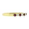 Image 5 : 14K Gold 0.53 ctw Alternating Round Brilliant Ruby & Diamond Prong Stack Band Ri